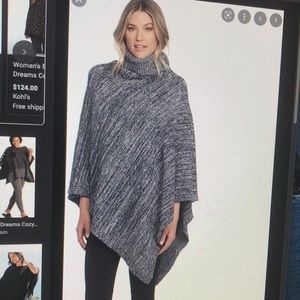 Barefoot Dreams blue poncho one size